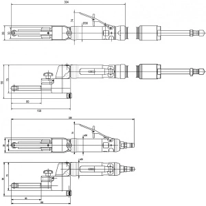 GBA 030-013BX DEPRAG Slefuitor pneumatic cu banda ingusta 13x305mm, 300W, 20.000rpm - include 15 benzi abrazive: P60 P80 P120 - Img 3
