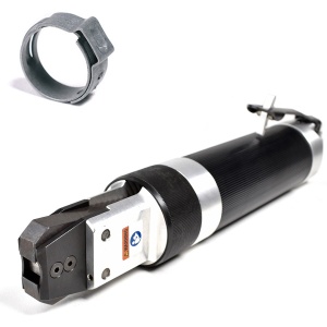 P0452X-S00-I90R DEPRAG Cleste pneumatic pentru fixare coliere pentru FURTUN max. Ø100mm - min. Ø50mm, putere 4500N, deschidere 0,8-12mm, maner Ø54mm, actionare clapeta - Img 1