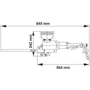 PPP 35AX DEPRAG Fierastrau sabie pneumatic drept, 1.100W, cursa 68mm, panza 350x27mm, actionare clapeta - Img 3