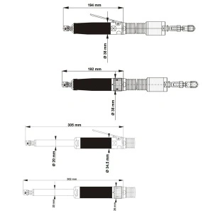 GDS 030-150 DEPRAG Polizor pneumatic drept tip biax cu penseta Ø6mm, 300W, 15.000rpm, regulator integrat - diverse modele - Img 2