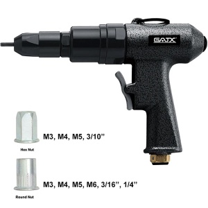 GP-0631 GATX Pistol de nituit pneumatic M3-M6 piulite nituibile rotunde si hexagonale 700rpm