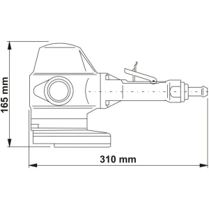 PBU 180F-80X DEPRAG Polizor vertical pneumatic Ø180mm slefuire plana 1.200W 8.500rpm regulator viteza integrat - Img 3