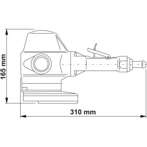 PBU 180F-80X DEPRAG Polizor vertical pneumatic Ø180mm slefuire plana 1.200W 8.500rpm regulator viteza integrat - Img 3