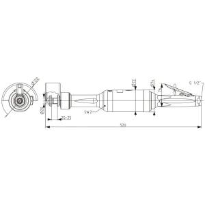 GS 510-230BX DEPRAG Polizor drept pneumatic Ø100mm, 2.300W 9.500rpm slefuire cu discuri polizare, perii de sarma - Img 3
