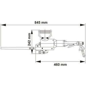 SS 150-280BX DEPRAG ATEX Fierastrau sabie pneumatic drept, 1.500W, cursa 68mm, panza 400x27mm, actionare clapeta - utilizare in mediu cu potential exploziv - Img 3