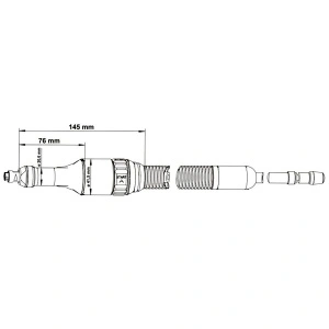 GDST 025-700BY DEPRAG Polizor drept pneumatic cu turbina tip biax cu 2 pensete Ø6mm si Ø3mm, 250W, 70.000rpm, frana automata, regulator integrat - Img 3