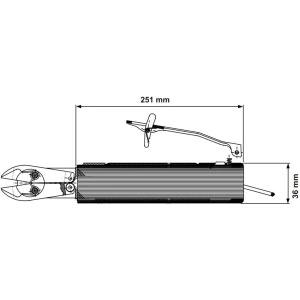 P0283X-C00 DEPRAG Cleste pneumatic pentru taiere, capacitate taiere Ø8mm, putere 2180N, maner Ø36mm, actionare clapeta - Img 3