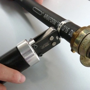 P0383X-P00-I90CL DEPRAG Cleste pneumatic pentru fixare coliere CLIC, putere 2900N, deschidere 2,5-20mm, maner Ø47mm, actionare clapeta - Img 2