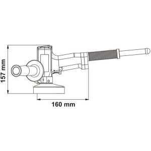 PBU 115C-80Z DEPRAG Polizor vertical pneumatic Ø115mm slefuire plana 500W 13.200rpm regulator viteza integrat - Img 2