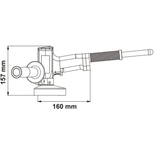 PBU 115C-80Z DEPRAG Polizor vertical pneumatic Ø115mm slefuire plana 500W 13.200rpm regulator viteza integrat - Img 2