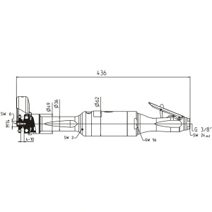 GS 812-150BXE DEPRAG Polizor drept pneumatic Ø125mm, 1.500W 12.000rpm debitare polizare cu discuri, auto-echilibrare - Img 2