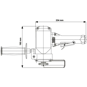 PBU 150G-80X DEPRAG Polizor vertical pneumatic Ø150mm slefuire plana 1.900W 10.200rpm regulator viteza integrat - Img 3