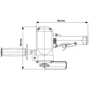 PBU 150G-80X DEPRAG Polizor vertical pneumatic Ø150mm slefuire plana 1.900W 10.200rpm regulator viteza integrat - Img 3