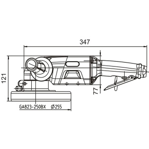 GA 823-250BX DEPRAG Polizor unghiular pneumatic Ø230mm debitare polizare 2.500W 6.640rpm regulator viteza integrat - Img 2