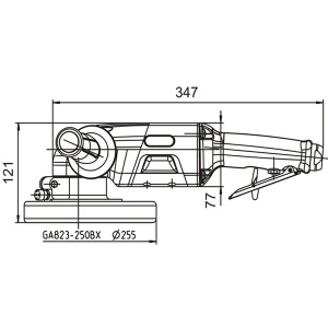 GA 823-250BX DEPRAG Polizor unghiular pneumatic Ø230mm debitare polizare 2.500W 6.640rpm regulator viteza integrat - Img 2