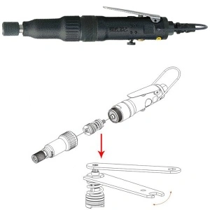 GP-0909S GATX Surubelnita cu ambreiaj pneumatica dreapta cuplu 1-3 Nm 1700rpm setare cuplu