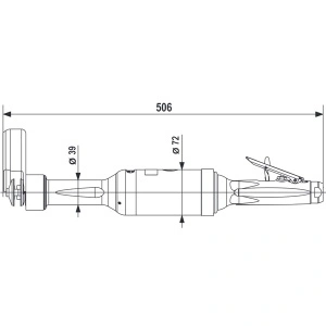 GS 818-210BX DEPRAG Polizor drept pneumatic Ø180mm, 2.100W 8.500rpm slefuire cu discuri polizare, perii de sarma - Img 3