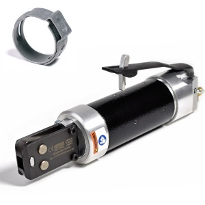 P0383X-S00-I90R08 DEPRAG Cleste pneumatic pentru fixare coliere pentru FURTUN max. Ø50mm, putere 3100N, deschidere 0,8-13mm, maner Ø47mm, actionare clapeta