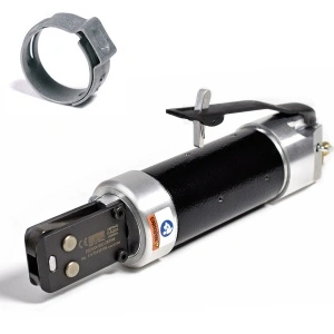 P0383X-S00-I90R08 DEPRAG Cleste pneumatic pentru fixare coliere pentru FURTUN max. Ø50mm, putere 3100N, deschidere 0,8-13mm, maner Ø47mm, actionare clapeta
