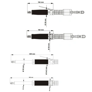 GDS 030-230 DEPRAG Polizor pneumatic drept tip biax cu penseta Ø6mm, 300W, 23.000rpm, regulator integrat - diverse modele - Img 2