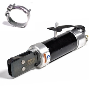 P0383X-P00-I90C0 DEPRAG Cleste pneumatic pentru fixare coliere COBRA, putere 1800N, deschidere 6,5-23mm, maner Ø47mm, actionare clapeta