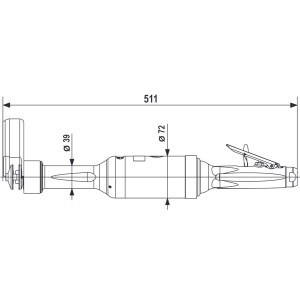 GS 818-210BXE DEPRAG Polizor drept pneumatic Ø180mm, 2.100W 8.500rpm, auto-echilibrare, slefuire cu discuri polizare, perii de sarma - Img 3