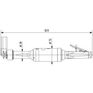 GS 818-210BXE DEPRAG Polizor drept pneumatic Ø180mm, 2.100W 8.500rpm, auto-echilibrare, slefuire cu discuri polizare, perii de sarma - Img 3