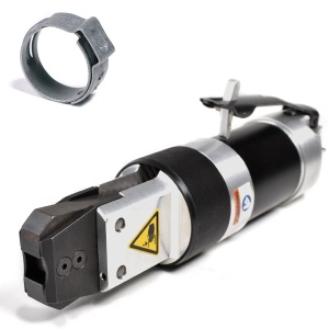 P0451X-S00-I90R DEPRAG Cleste pneumatic pentru fixare coliere pentru FURTUN max. Ø100mm - min. Ø50mm, putere 3000N, deschidere 0,8-12mm, maner Ø54mm, actionare clapeta - Img 1