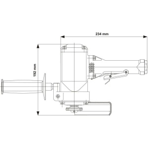 PBU 180G-80X DEPRAG Polizor vertical pneumatic Ø180mm slefuire plana 1.900W 8.500rpm regulator viteza integrat - Img 3