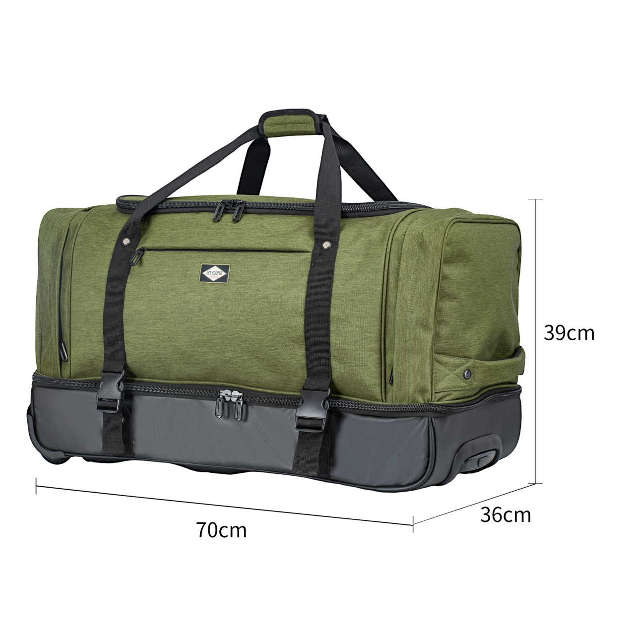 もだま４６８９ Geanta de voiaj cu role Lee Cooper, 2 compartimente, poliester