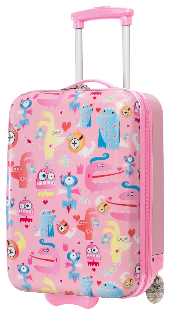 Troler Roz Troler Copii, Policarbonat, 2 Roti, Snowball, SW85118A, 48 cm Roz