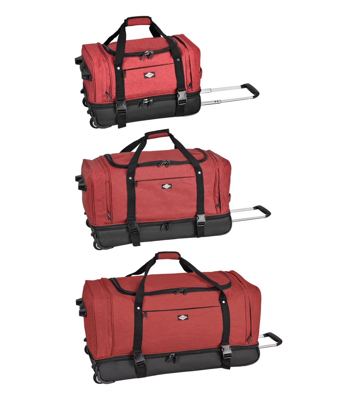 Geanta de voiaj cu role XL Lee Cooper, 2 compartimente, poliester
