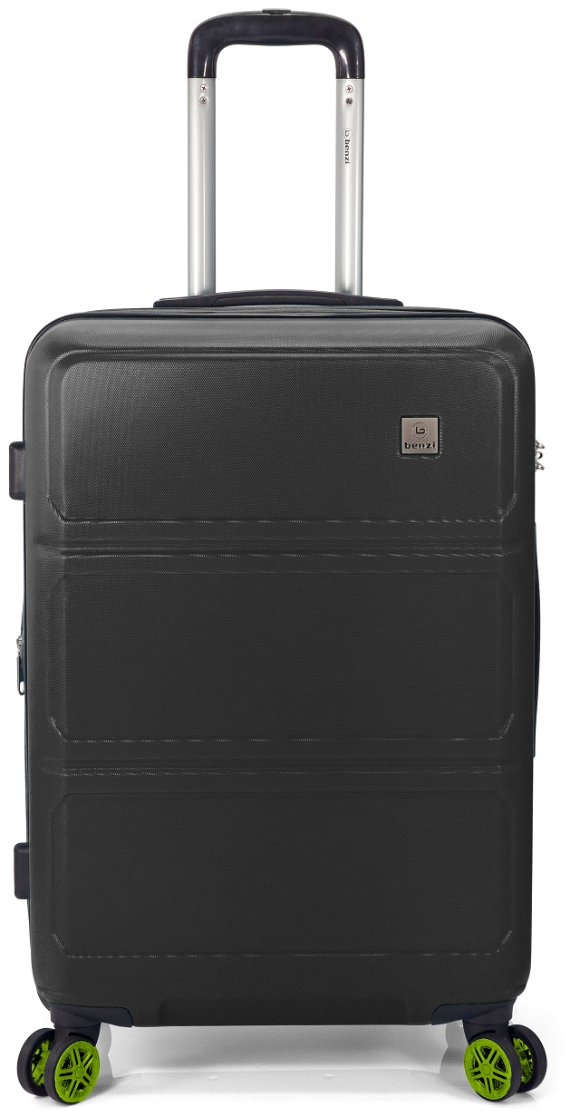 Troler Mediu Extensibil ABS 4 Roti Duble Benzi BZ 5525 - 66 cm Negru