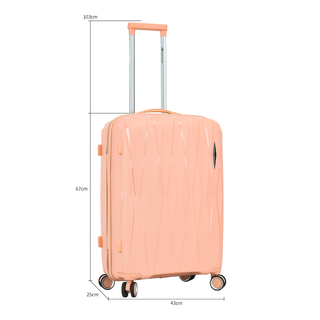 Troler mediu Madisson SW51103, 100%polipropilena, 67x43x25 cm