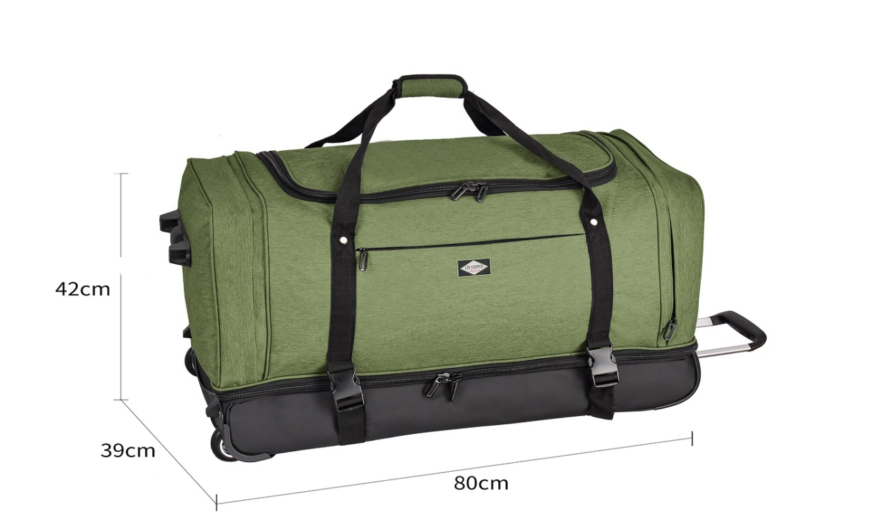 Geanta de voiaj cu role XL Lee Cooper, 2 compartimente, poliester