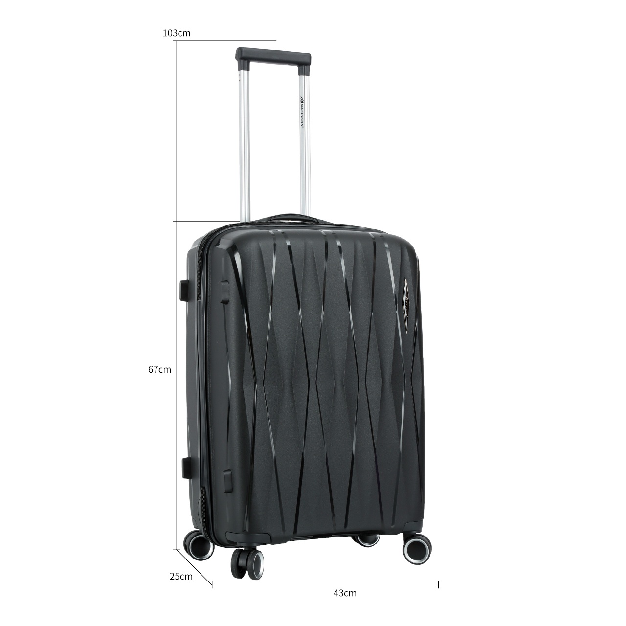 Troler mediu Madisson SW51103, 100%polipropilena, 67x43x25 cm