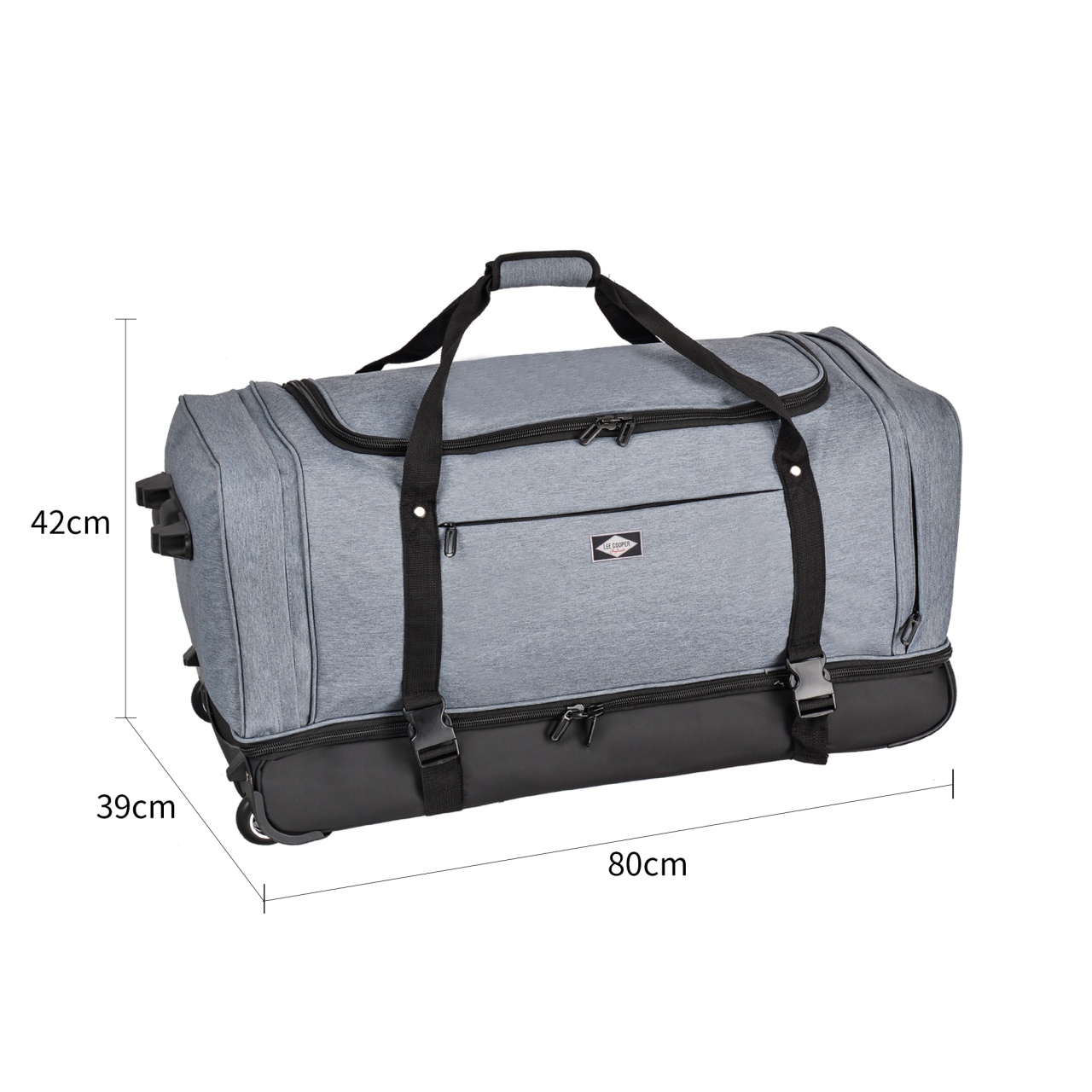 Geanta de voiaj cu role XL Lee Cooper, 2 compartimente, poliester