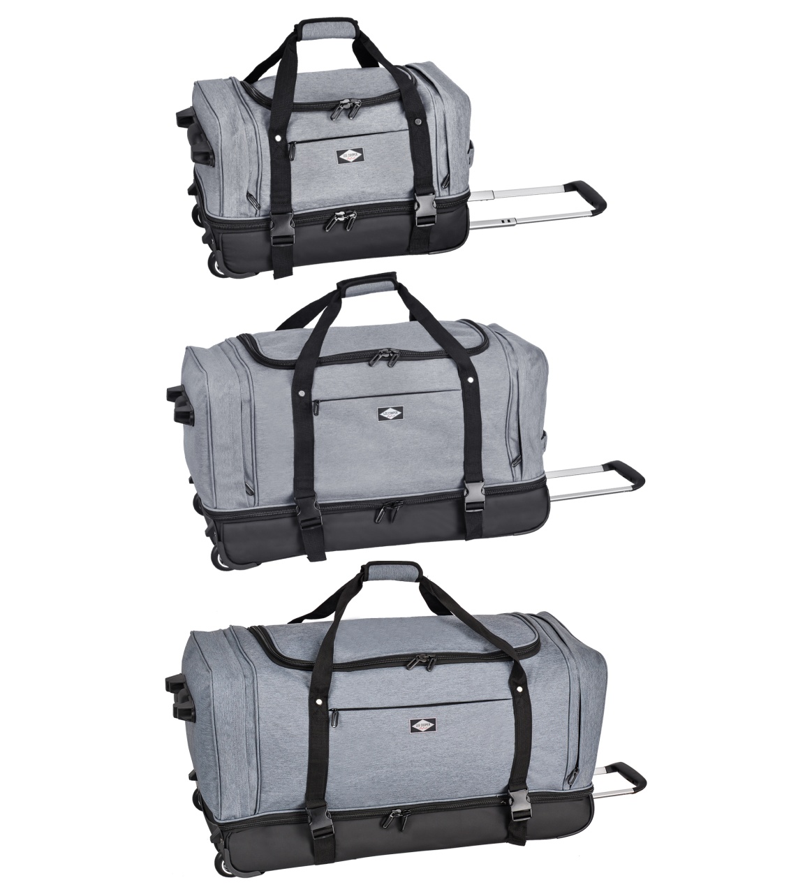 Geanta de voiaj cu role XL Lee Cooper, 2 compartimente, poliester