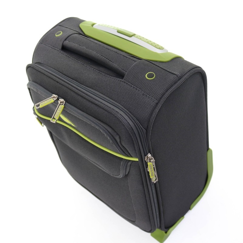 Troler cabina Lamonza Superlight, 40x30x21 cm, 1.8 kg, gri / verde