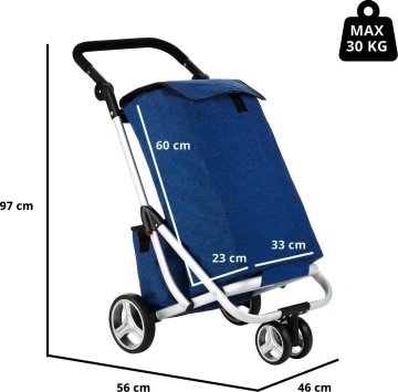 Carucior Cumparaturi 3 Roti Cruiser 650062 Albastru - Img 8