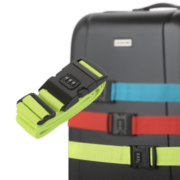 Curea de bagaj cu cifru CarryOn 505007, 183 cm, 100% nylon, verde - Img 2
