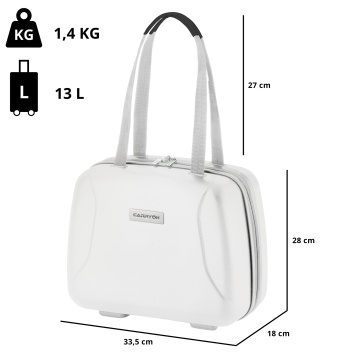 Geanta Cosmetice Policarbonat CarryOn Skyhopper 502436 Alb - Img 3