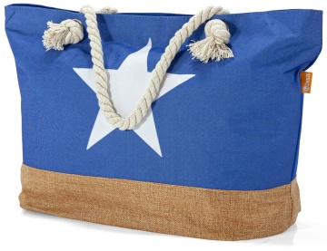 Geanta de plaja Benzi BZ 5796, 55x37x17cm, 34L, poliester, albastru