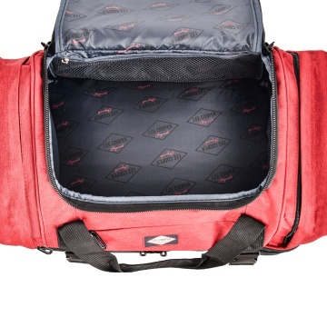 Geanta de voiaj cu role Lee Cooper, 2 compartimente, poliester 600D/bumbac, 50 cm, grena - Img 2