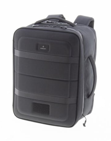Rucsac avion 40x30x20/25 cm extensibil Vogart Defender, bagaj de mână Wizz Air/Ryanair, poliester, 24/30L, negru