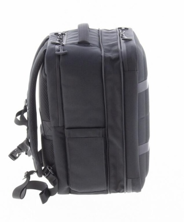 Rucsac avion 40x30x20/25 cm extensibil Vogart Defender, bagaj de mână Wizz Air/Ryanair, poliester, 24/30L, negru - Img 11