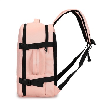 Rucsac calatorie Aventor AV201, bagaj de mana avion Ryanair/Wizz Air, 40x25x20 cm, poliester, maner tip geanta, rose - Img 7