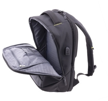 Rucsac casual Vogart Boston, pentruWizz Air/Ryanair, comp. laptop 14", port USB, MV 23926, negru - Img 8