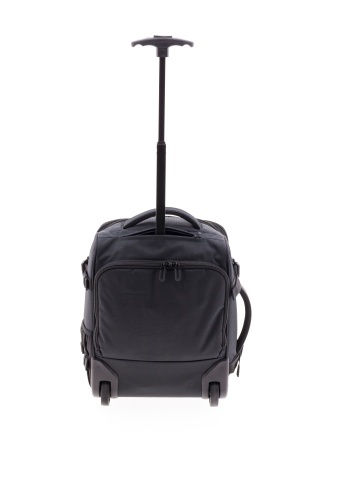 Rucsac cu role 40x30x20/23 cm extensibil, bagaj de mână Wizz Air/Ryanair, 24/28L, poliester hidrofug, 15 inch, Gladiator Loop, negru - Img 7