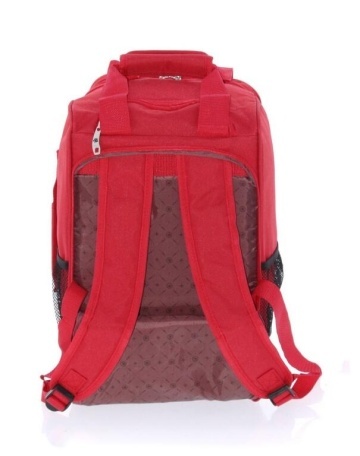 Rucsac cu role pentru Ryanair/Wizz Air Gladiator Metro, bagaj de mână 40x25x20 cm, poliester, MG 2158, laptop 14", rosu - Img 4